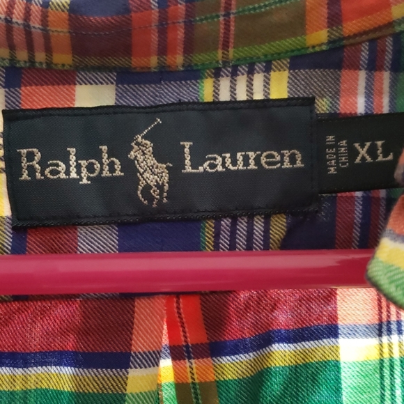 Mens Ralph Lauren plaid long-sleeve shirt size XL - Picture 2 of 4
